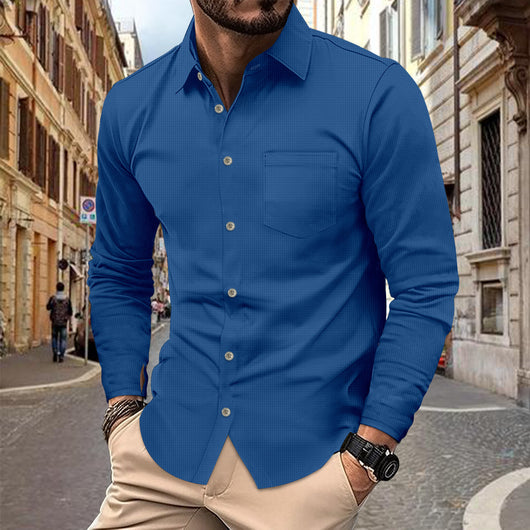 Camisa Casual de Manga Larga con Botones para Hombre - Image 6