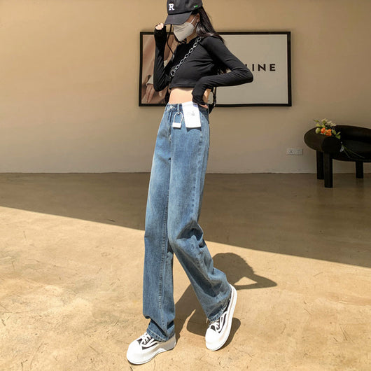 Pantalones Vaqueros Pierna Ancha Talla Grande para Mujer Otoño e Invierno - Image 4