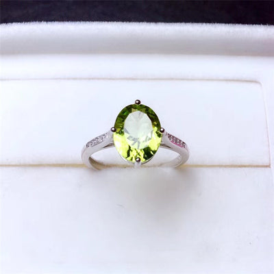 Anillo de Peridoto Natural en Plata 925 - Joya de Gemas Coloridas - Image 2