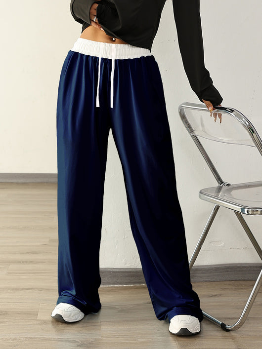 Pantalones Deportivos Mujer Cintura Ajustable Contraste de Colores - Image 18