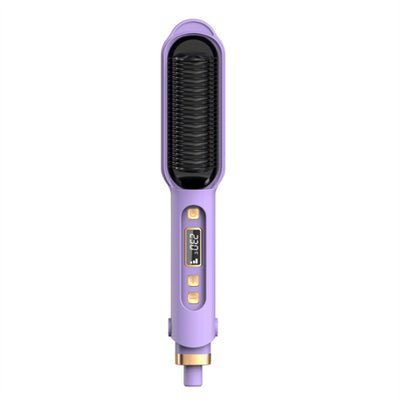 Black and gold electric hair curler with comb-like heating plate, open to show styling elements. - Image 8