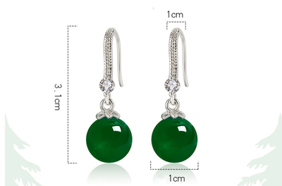 Aretes de Ágata Plata 925 Largos Hipoalergénicos para Mujer - Image 6