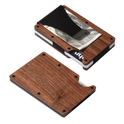 Billetera de Madera con Protección RFID y Funda de Tarjetas - Image 2