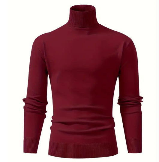 Suéter Tejido para Hombre Cuello Alto Cálido y Suave - Image 10