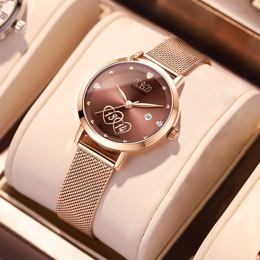 Reloj Cuarzo Japonés para Mujer con Calendario Perpetuo - Elegancia Eterna - Image 9