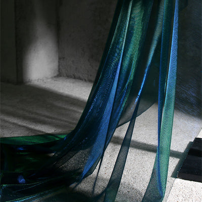 Tela de Malla Degradado Láser Brillante Azul Diamante Perspectiva - Image 14
