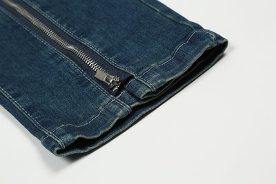 Jeans Deconstructidos con Cierre Lateral - Estilo Urbano Deslavado - Image 8