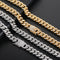 Cadena Cubana Hip Hop de Doble Fila con Diamantes Completos 12mm para Hombre