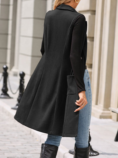 Chaleco de Ante Slim Fit Retro Elegante para Mujer - Image 24