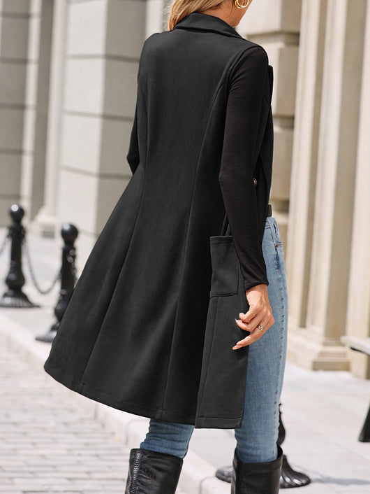 Chaleco de Ante Slim Fit Retro Elegante para Mujer - Image 24