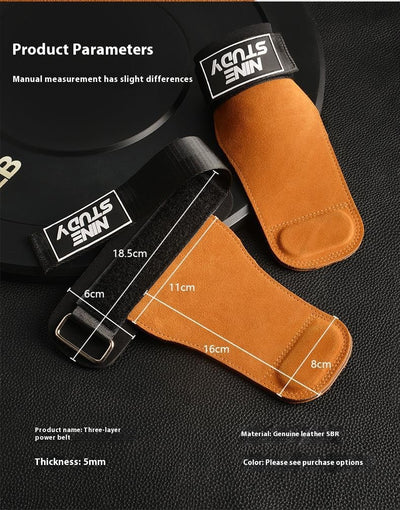 Guantes de Fitness con Soporte de Palma - Cuero Grueso de 3 Capas para Hombre y Mujer - Image 16