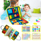 Tablero Educativo Sensorial con Actividades de Abotonado y Vestimenta para Bebés