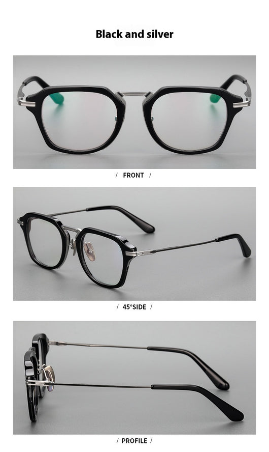 Gafas Retro de Titanio Puro con Montura de Lámina Metálica - Image 19