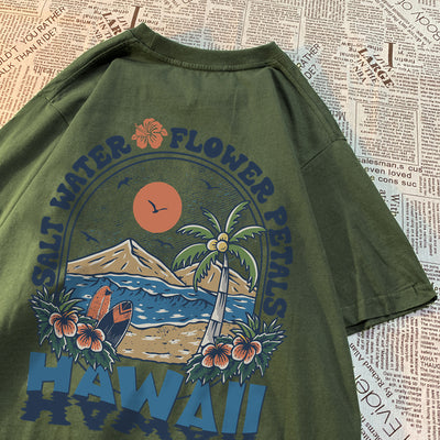 Playera Hawaiana Salt Water Petals Unisex - Comodidad Casual - Image 12