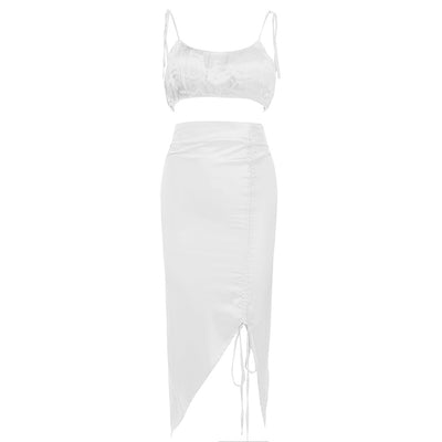 Conjunto de Falda con Abertura Lateral y Top Tubo Ajustable - Image 7