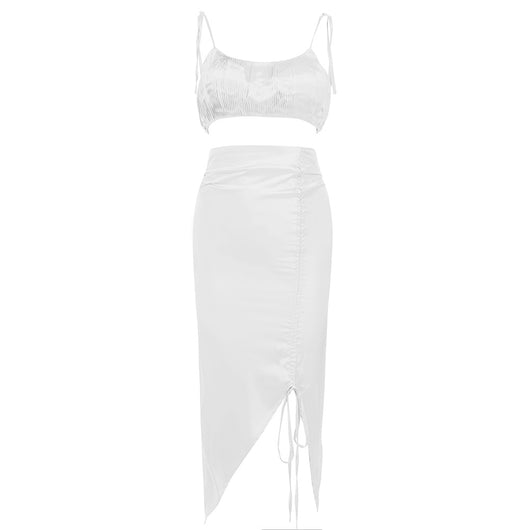 Conjunto de Falda con Abertura Lateral y Top Tubo Ajustable - Image 7