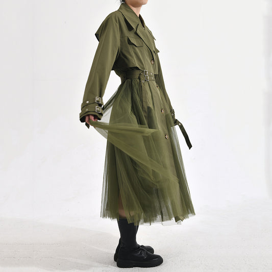 Chaqueta Cortavientos Verde con Malla Coreana para Mujer - Image 2