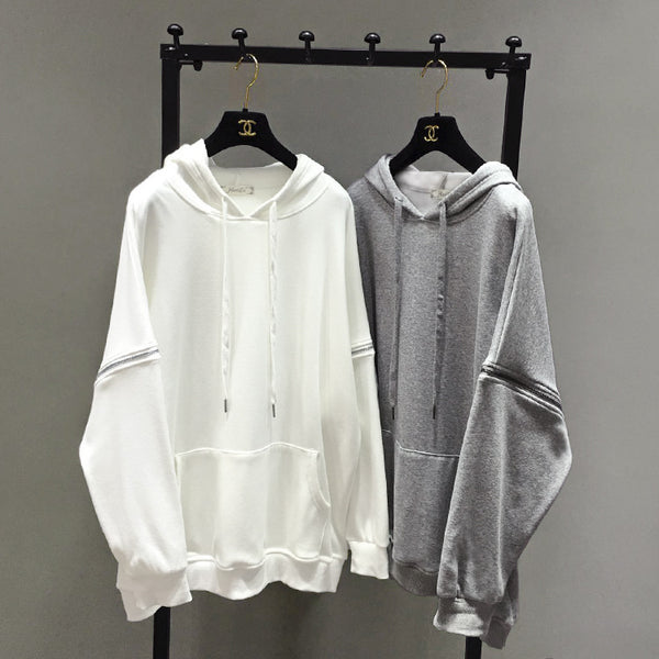 Sudadera Hoodie Oversized de Terciopelo Grueso Talla Plus