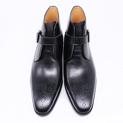 Botas Casuales de Cuero para Hombre con Punta Afilada y Suela Baja - Image 7