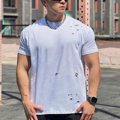 Camiseta Deportiva Suelta de Algodón para Hombre - Image 11