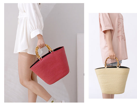Bolso Tejido de Gran Capacidad con Diseño Artesanal en Paja - Image 10