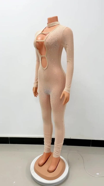 Jumpsuit de Malla Ajustado para Fiesta Nocturna - Image 8