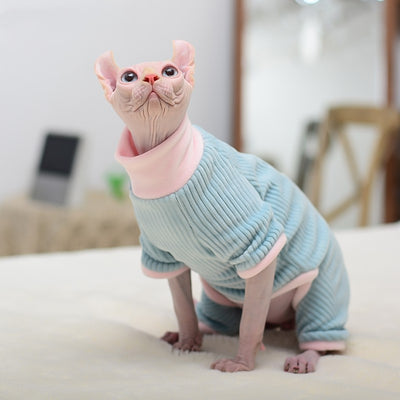 Ropa Térmica para Gatos Sin Pelo - Abrigo Doble Cara Otoño Invierno - Image 3