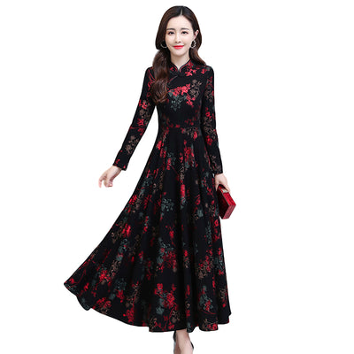 Vestido Cheongsam Moderno para Mujer - Primavera y Otoño - Image 3