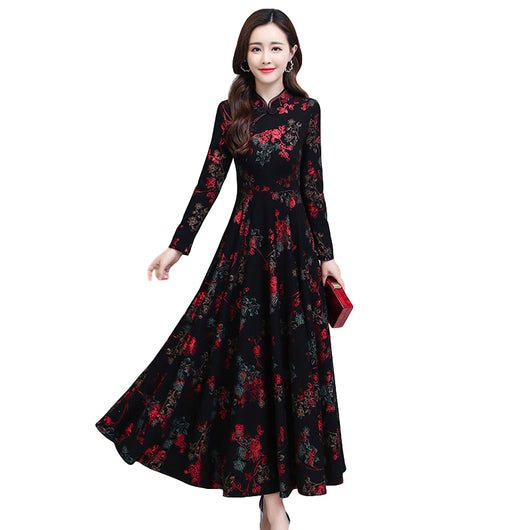 Vestido Cheongsam Moderno para Mujer - Primavera y Otoño - Image 3
