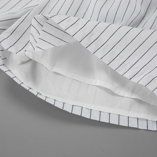 Camisa Manga Larga a Rayas Blancas - Dos Piezas Cómoda - Image 7