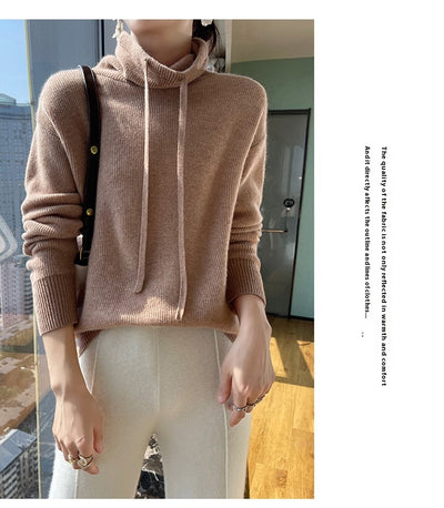 Suéter de Cuello Alto en Cashmira para Otoño e Invierno - Pullover Holgado y Grueso para Mujer - Image 22