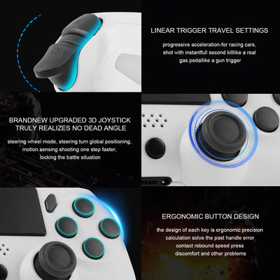 Red game controller with black buttons, D-pad, and dual analog sticks for P4 host gaming. - Image 21
