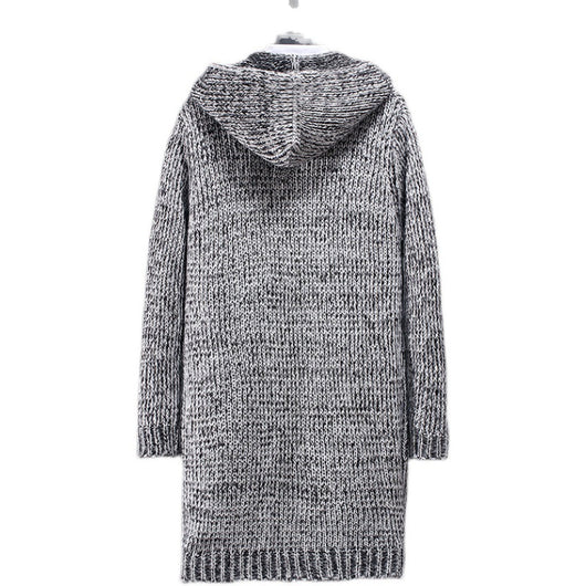 Cardigan Tejido Holgado con Capucha para Hombre - Suéter Casual - Image 5