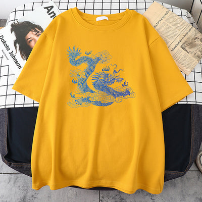 Playera Hombre Dragón Japonés Estampado Minimalista - Image 14