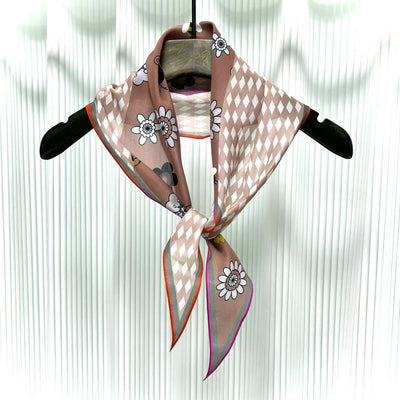 Pañuelo de Seda Crepe Estampado Diamante - Image 61