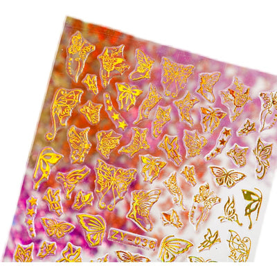 Calcomanías de Uñas Efecto Mariposa con Brillo Láser - Image 4