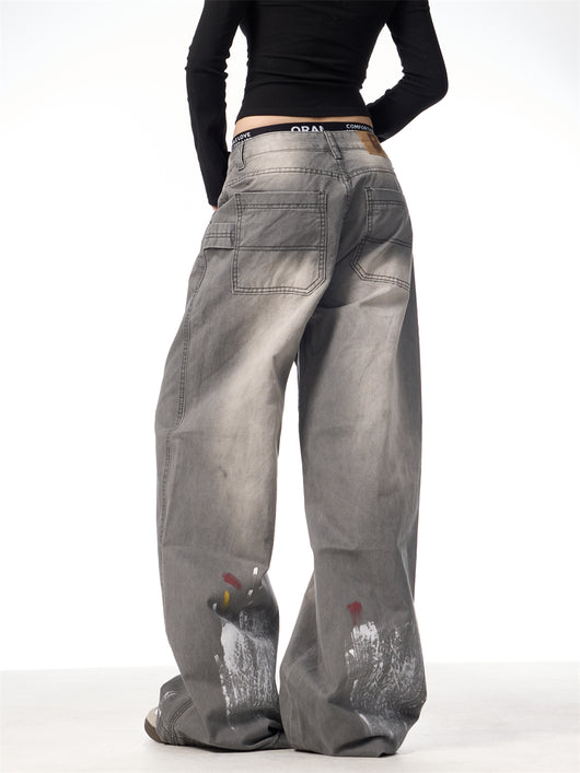 Pantalones Cargo Rectos Estilo Retro con Detalles de Tinta Desteñida - Image 5