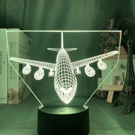 Lámpara 3D Holográfica Avión Personalizada - Luz Nocturna LED para Niños - Image 14