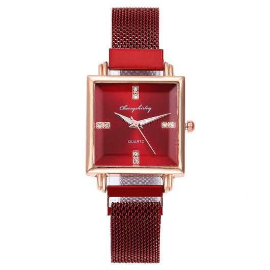 Reloj de Diamantes para Mujer con Cierre Magnético de Diseño Minimalista - Image 3