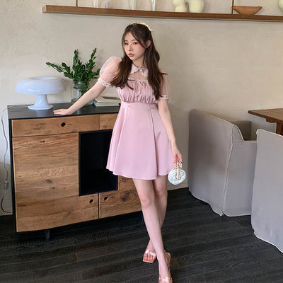 Vestido Satinado con Mangas Abullonadas Pure Desire - Image 11
