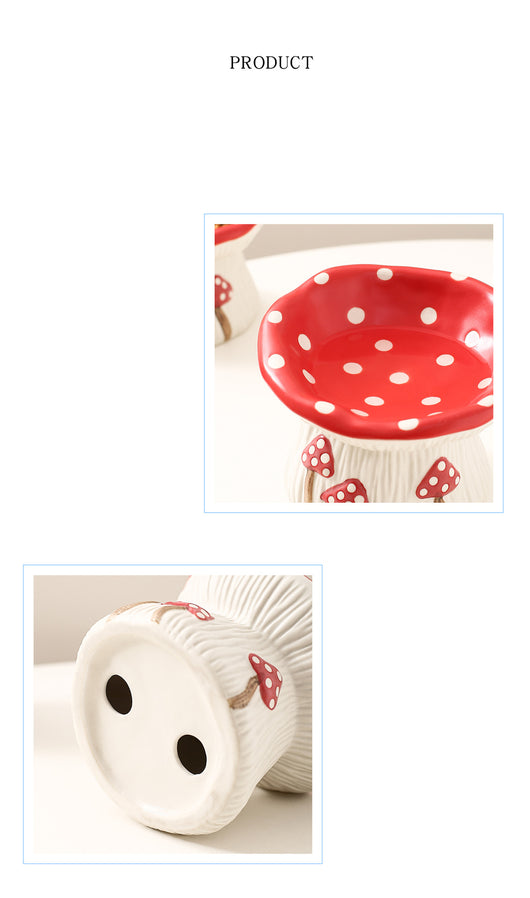 Comedero Elevado para Gatos y Perros con Diseño Decorativo de Seta - Image 9