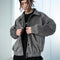 Men's Distressed Suede Baseball Jacket
