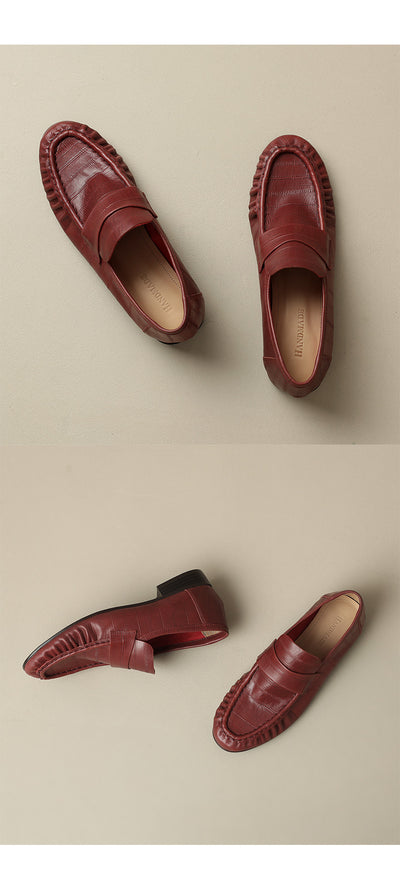 Mocasines Casuales de Cuero para Mujer con Pliegues Elegantes - Image 16