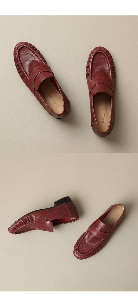 Mocasines Casuales de Cuero para Mujer con Pliegues Elegantes - Image 16