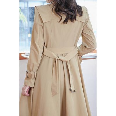 Abrigo Tipo Capa Midi Elegante Estilo Británico - Image 13