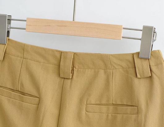 Falda Plisada Estilo Workwear Cintura Baja Efecto Dos Piezas - Image 19
