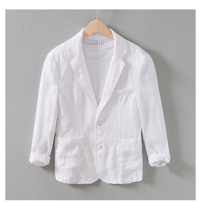 Traje de Lino con Cuello Clásico - Diseño Retro Fácil de Combinar - Image 22