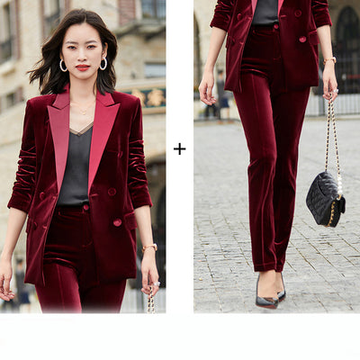 Blazer de Terciopelo Dorado Elegante - Saco Ajustado Premium - Image 15
