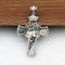 Christian Crown Of Thorns Vintage Cross Necklace Pendant Vintage Plateado Single pendant