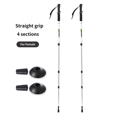 Bastones de Trekking Ultraligeros Plegables de Aluminio con Mango Recto - Image 19